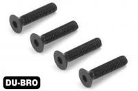 Screws - 3.0mm x 12 Flat-Head Socket Screws (4 pcs per package)