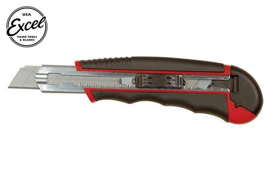 Excel Tools - EXL16815 - Tool - Utility Knife - K815 - Heavy Duty - Long Soft Grip - Magazine - with 5x 7pt Snap Blades