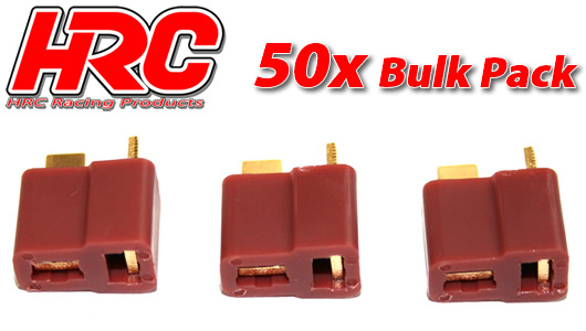 HRC Racing - HRC9032C - Connector - Ultra T Plug - Female (50 pcs) - Gold