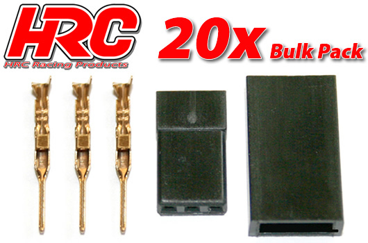 HRC Racing - HRC9202B - Connector - Gold - Servo - FUT plug - Female - BULK 20 pcs