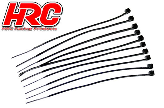 HRC Racing - HRC5021BK - Tie-Wraps - Court (100mm) - Noir (10 pces)