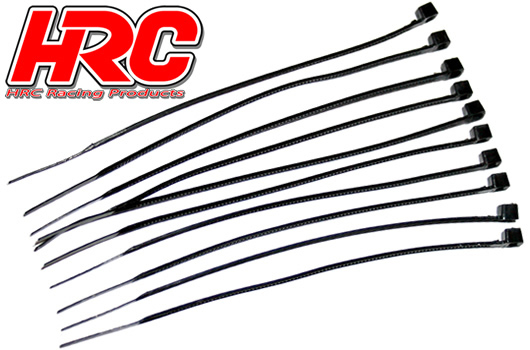 HRC Racing - HRC5031 - Tie-Wraps - Medium (140mm) - Black (10 pcs)