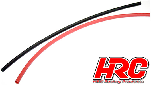 HRC Racing - HRC5131 - Guaina termoretraibile -  4mm - Rosso and Nero (250mm ogni)