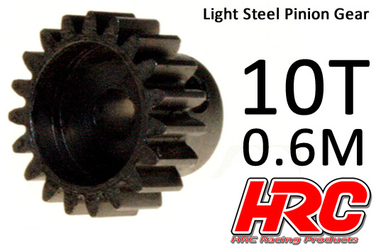 HRC Racing - HRC70610 - Pinion Gear - 0.6M - Steel - Light - 10T