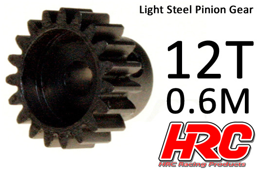 HRC Racing - HRC70612 - Pinion Gear - 0.6M - Steel - Light - 12T