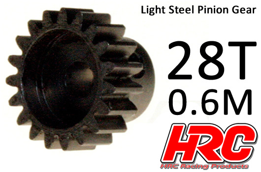 HRC Racing - HRC70628 - Pinion Gear - 0.6M - Steel - Light - 28T