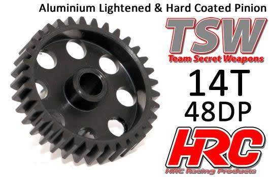 HRC Racing - HRC74814AL - Pinion Gear - 48DP - Aluminum  - Light - 14T