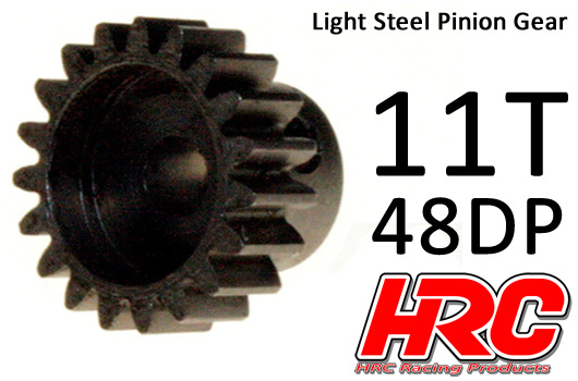 HRC Racing - HRC74811 - Pinion Gear - 48DP - Steel - Light - 11T