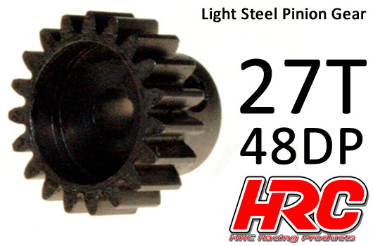 HRC Racing - HRC74827 - Pinion Gear - 48DP - Steel - Light - 27T