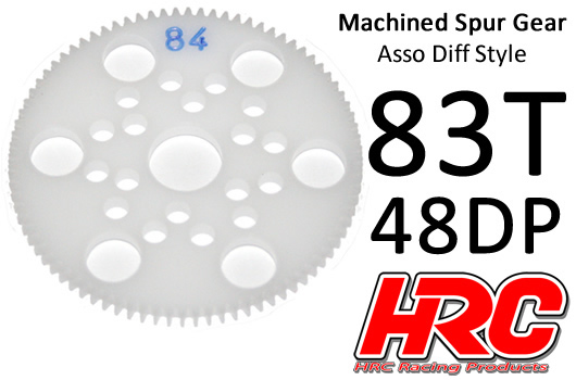 HRC Racing - HRC74883A - Corona - 48DP - Low Friction Machined Delrin - Diff Style -  83T