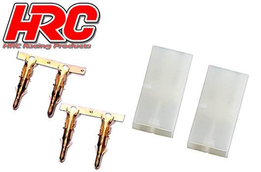 HRC Racing - HRC9084A - Connector - Tamiya Male (2 pcs) - Gold
