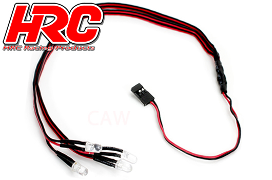HRC Racing - HRC8703 - Set di illuminazione - 1/10 TC/Drift - LED - JR Connetore - Set di LED Anteriori / Posteriori
