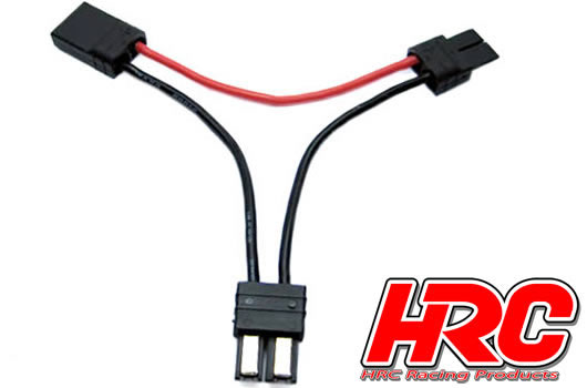 HRC Racing - HRC9175A - Adaptateur - pour 2 Accus en Série - Câble 14AWG - Prise TRX