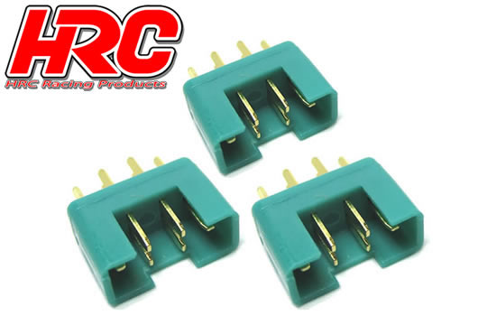 HRC Racing - HRC9092A - Connector - MPX - Male (3 pcs) - Gold