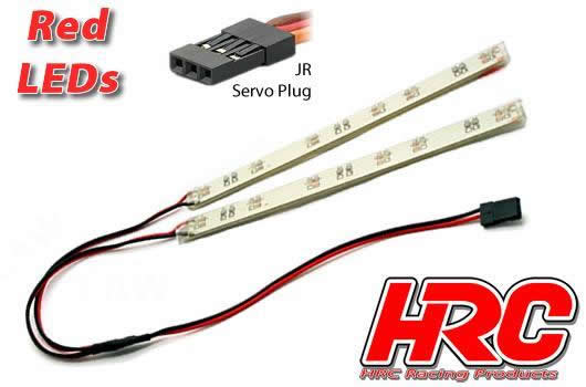 HRC Racing - HRC8705R - Set di illuminazione - 1/10 TC/Drift - LED - JR Connetore - Luce sotto macchina - Rosso