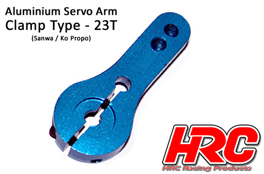 HRC Racing - HRC41101 - Servo Arm  - Pro - Aluminum Clamp Type - Single - 23T (Sanwa / Ko Propo / JR)
