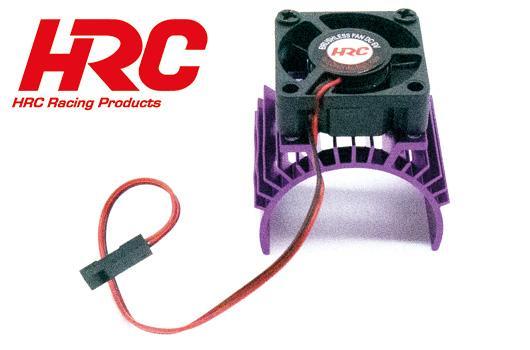 HRC Racing - HRC5832PU - Motor Heat Sink - TOP with Brushless Fan - 5~9 VDC - 540 motors - Purple