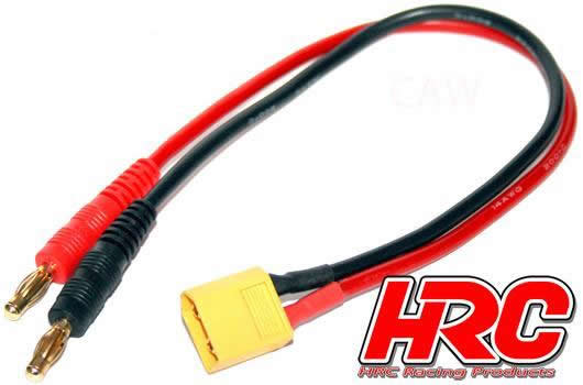 HRC Racing - HRC9110 - Charger Lead  - 4mm Bullet to XT60 Battery Plug - 300 mm