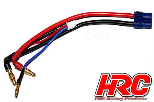 HRC Racing - HRC9151E - Charge & Drive Lead - 4mm Plug to EC3 & Balancer Battery Plug - Gold
