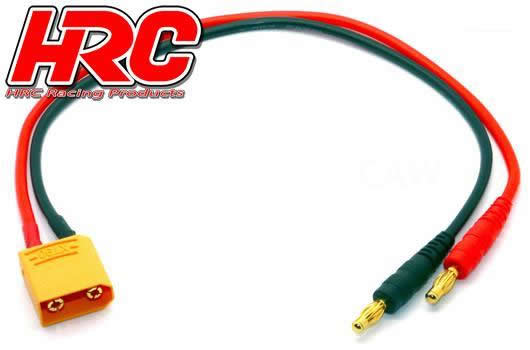 HRC Racing - HRC9109 - Charger Lead - 4mm Bullet to XT90 Battery Plug - 300mm - Gold