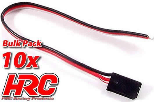 HRC Racing - HRC9205B - Câble de servo - FUT  -  30cm Long - BULK 10 pces - 22AWG