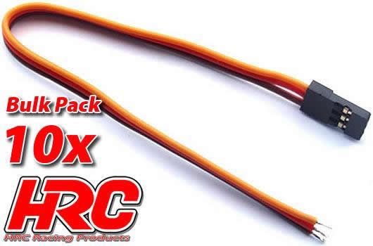 HRC Racing - HRC9215B - Câble de servo - JR  -  30cm Long - BULK 10 pces - 22AWG