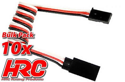 HRC Racing - HRC9234B - Servo Extension Cable - Male/Female - FUT - type -  50cm Long - BULK 10 pcs