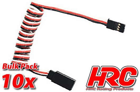 HRC Racing - HRC9236B - Servo Extension Cable - Male/Female - FUT - 80cm Long - BULK 10 pcs - 22AWG