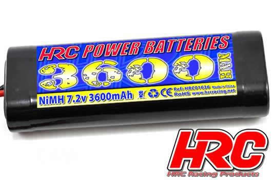 HRC Racing - HRC01636S - Accu - 6 Eléments - NiMH - 7.2V 3600mAh - Stick - Tamiya - 130x45x25mm