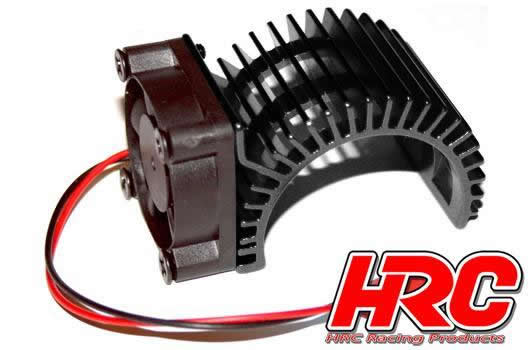HRC Racing - HRC5834BK - Motor Heat Sink - SIDE with Brushless Fan - 5~9 VDC - 540 motors - Black