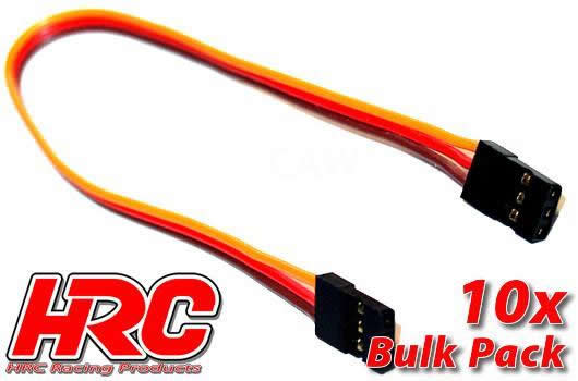 HRC Racing - HRC9291B - ESC Extension - Male/Male - JR -  20cm Long - BULK 10 pcs