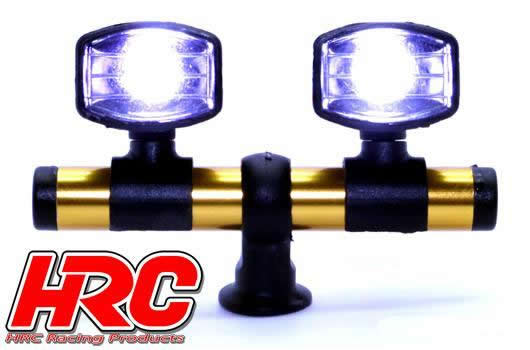 HRC Racing - HRC8728B - Set d'éclairage - 1/10 ou Monster Truck - LED - Prise JR - Barre de toit - Type B Court