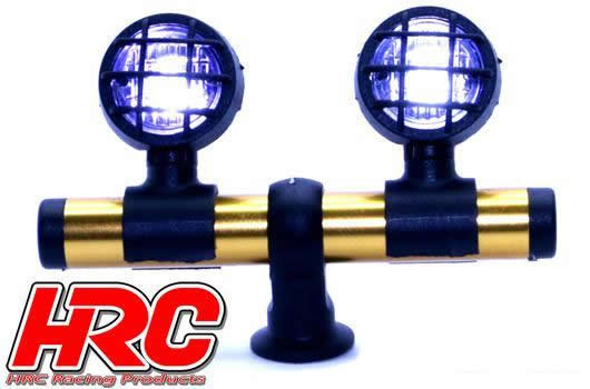 HRC Racing - HRC8728C - Set d'éclairage - 1/10 ou Monster Truck - LED - Prise JR - Barre de toit - Type C Court