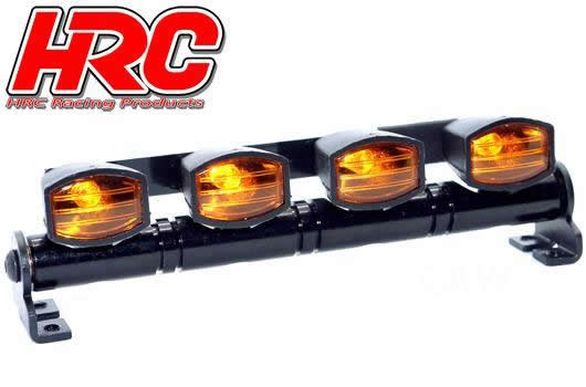 HRC Racing - HRC8724AY - Lichtset - 1/10 oder Monster Truck - LED - JR Stecker - Dachleuchten Stange - Typ A Gelb