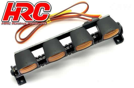 Light Kit - 1/10 or Monster Truck - LED - JR Plug - Roof Light Bar - Type A Yellow