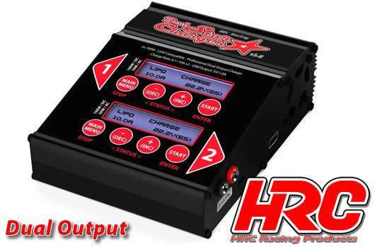 HRC Racing - HRC9361 - Ladegerät - 12/230V - HRC Dual-Star Charger V1.0 - Max 2x 100W