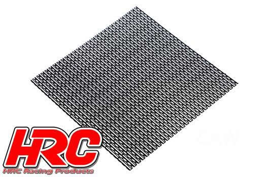 HRC Racing - HRC25401E - Body Parts - 1/10 Accessory - Scale - Stainless Steel - Modified Air Intake Mesh - 100x100mm - Diamond Open - Black