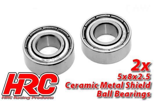 HRC Racing - HRC1212CA - Ball Bearings - metric -  5x 8x2.5mm  - Ceramic (2 pcs)