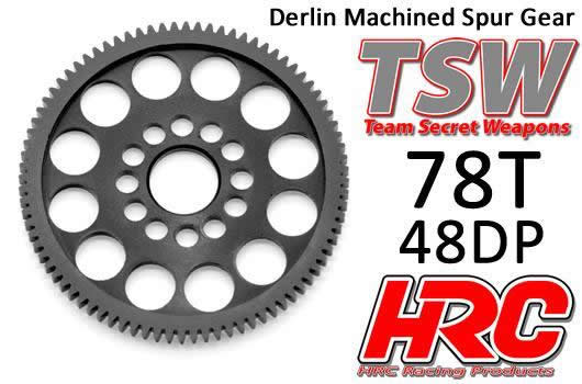 HRC Racing - HRC74878LW - Spur Gear - 48DP - Low Friction Machined Delrin - Ultra Light - 78T