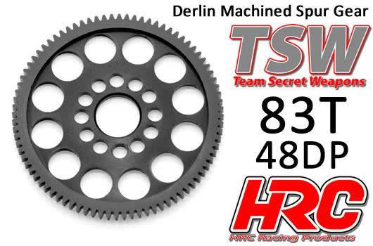 HRC Racing - HRC74883LW - Spur Gear - 48DP - Low Friction Machined Delrin - Ultra Light  -  83T