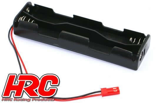 HRC Racing - HRC9271C - Boitier de piles - AA - 4 éléments - Long (2*2) - avec connecteur BEC