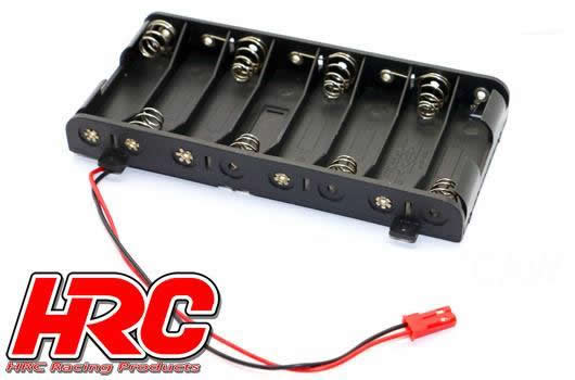 HRC Racing - HRC9271G - Boitier de piles - AA - 8 éléments - Plat - avec connecteur BEC