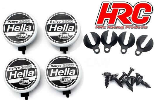 HRC Racing - HRC8723A3 - Light Kit - 1/10 or Monster Truck - LED - Hella Cover - 4x (without LED)