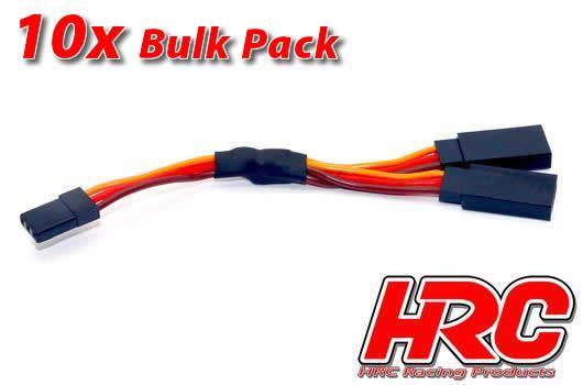 HRC Racing - HRC9249SB - Cable - Y - JR type - 6cm - BULK 10 pcs - 22AWG