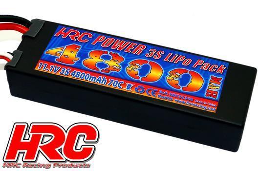 HRC Racing - HRC02348X - Batteria - LiPo 3S - 11.1V 4800mAh 70C - Hard Case Slim - XT90AS 138x46x25mm