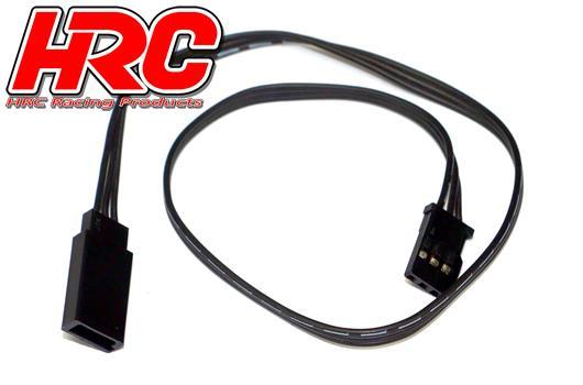 HRC Racing - HRC9232K - Servo Extension Cable - Male/Female - (FUT)  -  30cm Long - Black/Black/Black - 22AWG