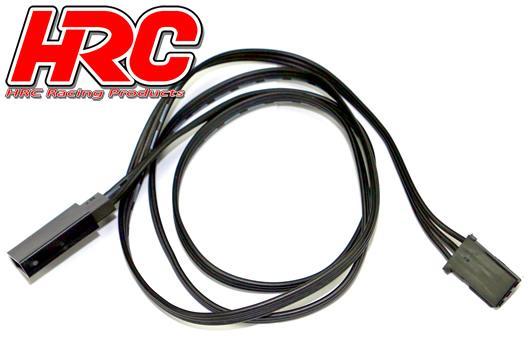 HRC Racing - HRC9235K - Servo Extension Cable - Male/Female - (FUT) type -  60cm Long - Black/Black/Black - 22AWG