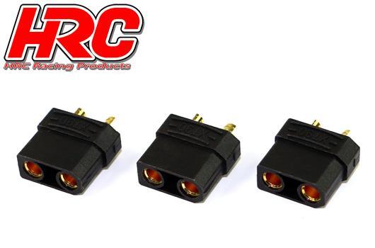 HRC Racing - HRC9097KA - Connettori - XT90 NERI - femmina (3 pzi) - Gold