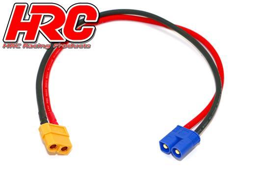 HRC Racing - HRC9613 - Charger Lead - Gold - XT60 Charger Plug to EC3 Battery Plug - 300mm