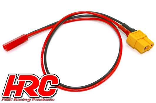 HRC Racing - HRC9617 - Charger Lead - Gold - XT60 Charger Plug to Battery BEC JST Plug - 300mm
